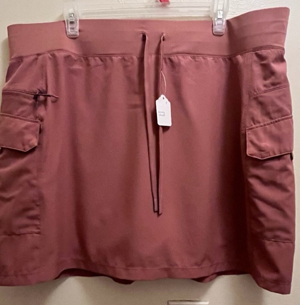 GERRY Cargo Skort 2XL Womens Brown Pockets Drawstring